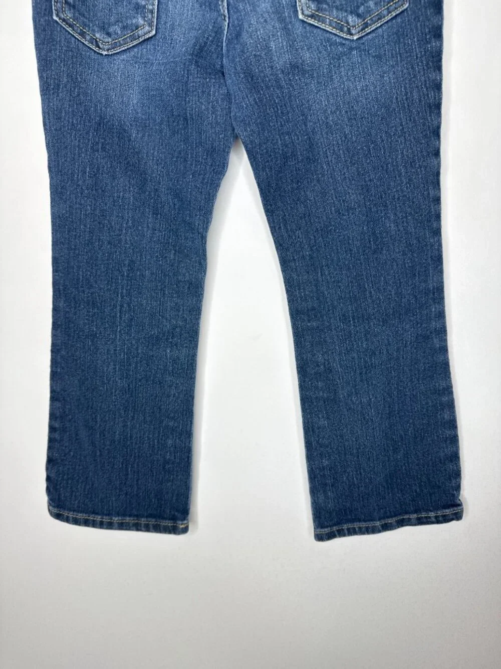 Gymboree Girls Jeans Size 5 Bootcut Dark Wash Bow Pocket Denim Pants